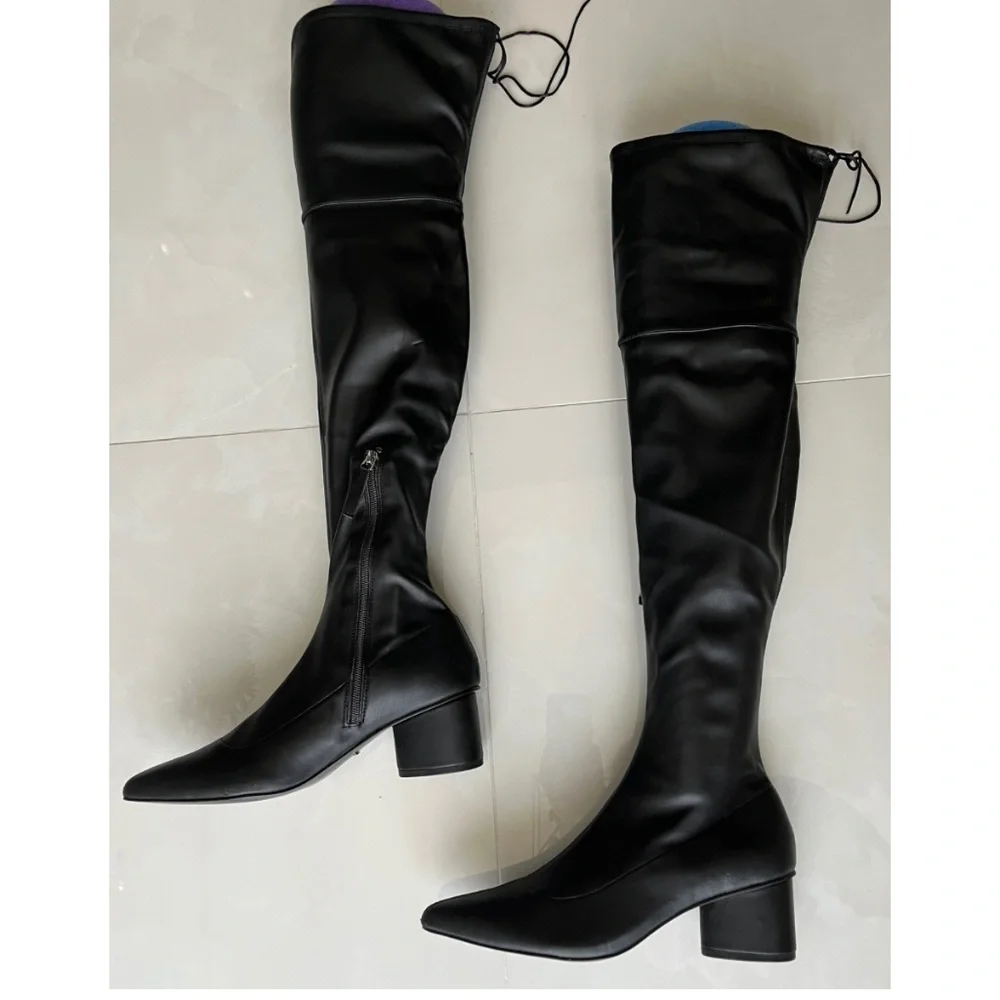 NWT | MANGO Over-the-Knee Wide Calf Boots | Sz 9